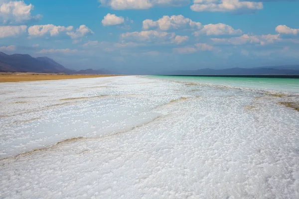 Lago Assal Maior Lago Salgado Djibuti Lago Cratera Parte Central Fotografias De Stock Royalty-Free