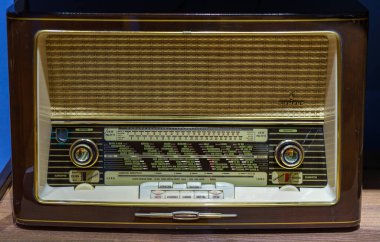 Moscow,Russian Federation - September 23,2017:Siemens vintage tube radio