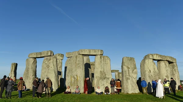 Revellers à Stonehenge Automne Equniox — Photo