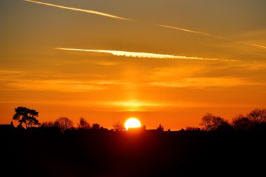 Güzel gün batımı gökyüzü