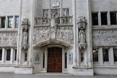 View of the Supreme Court at Middlesex Guildhall in Westminster. clipart