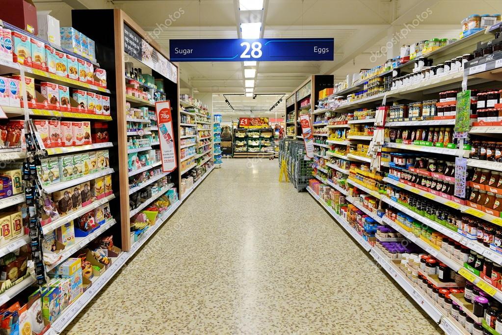 Aisle view of a Tesco supermarket – Stock Editorial Photo © 1000Words  #105051022