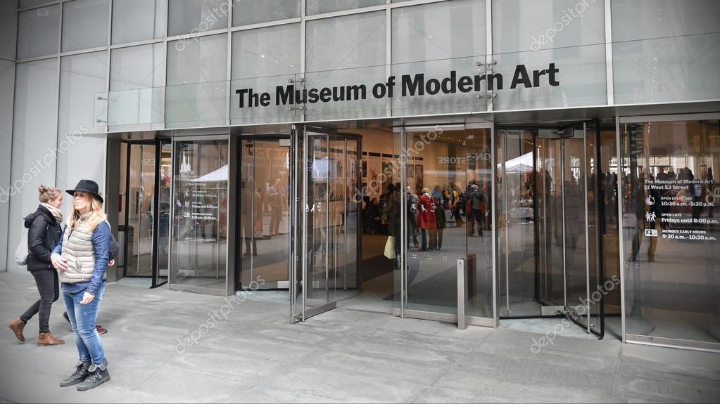 Foto Di Museum Of Modern Art View of the exterior of the Museum of Modern Art in Manhattan. – Stock