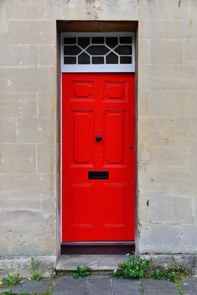 Přední dveře domu gruzínských éry město — Stock fotografie