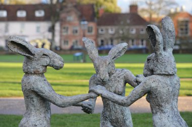 View of artwork by sculptor Sophie Ryder 