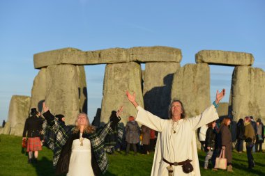 Autumn equinox at the ancient standing stones clipart