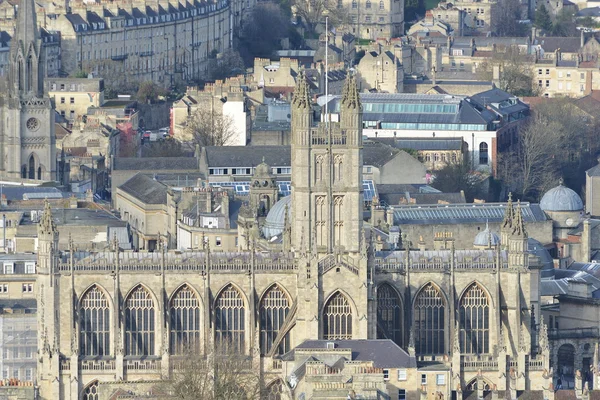 Vista aérea de la abadía de Bath en la pintoresca ciudad de Bath —  Fotos de Stock