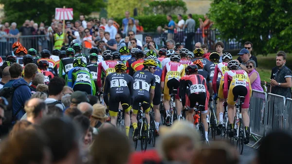 Le peleton roule dans la finale de la course cycliste Pearl Izumi Tour Series — Photo