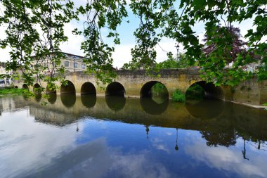 Doğal bir taş Nehri Köprüsü görünümünü 