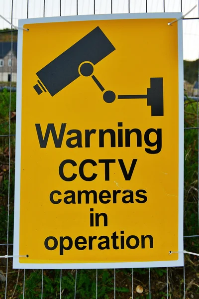 Waarschuwingsbord voor generieke Cctv — Stockfoto