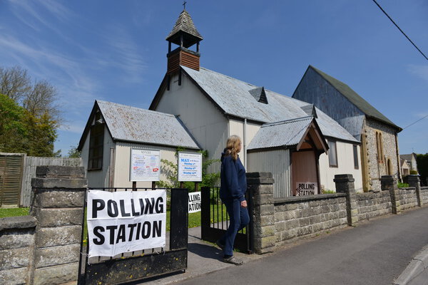  Polling station at a church