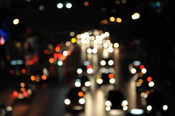 Blurred Bokeh Lights Background Traffic — Stock Photo, Image