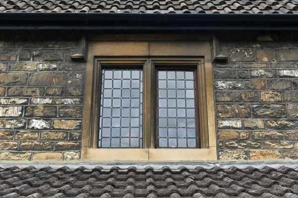 Fenêtre Mur Briques Vieille Maison — Photo