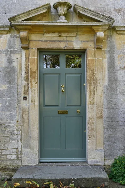 Vista Exterior Puerta Principal Puerta Entrada Una Hermosa Casa Antigua — Foto de Stock