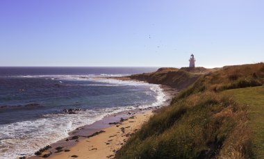 Tarihi deniz feneri Waipapa Point Yeni Zelanda