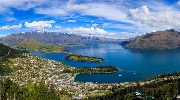 Gondol manzarası dan Queenstown havadan görünümü