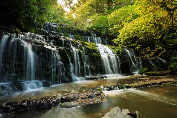 Purakaunui Falls, the Catlins Nueva Zelanda — Foto de Stock