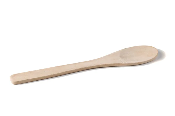 Wooden spoon isolated on white — Stock Photo, Image