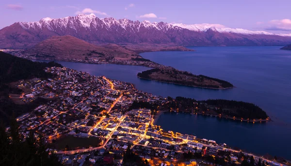 Vista aérea de Queenstown — Fotografia de Stock