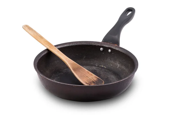 Używane Non stick patelnia — Zdjęcie stockowe