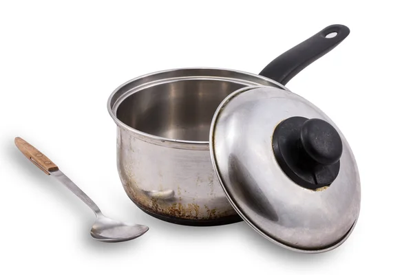 Used pot kitchen tools — Stock Photo, Image