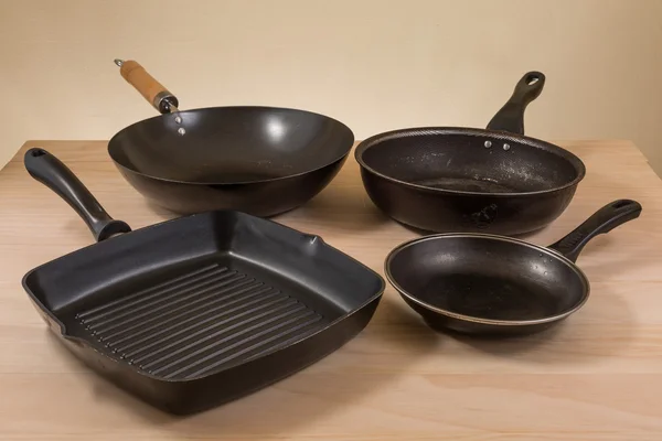 Set of pans — Stock Photo, Image