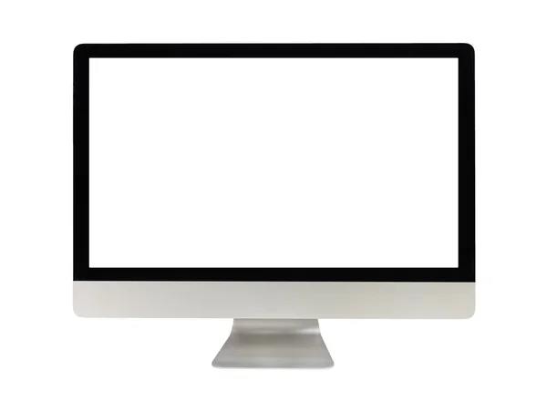 Монитор компьютера с белым экраном — стоковое фото