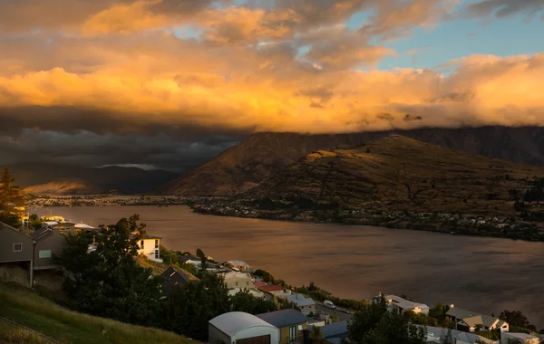 Pôr do sol em Queenstown — Fotografia de Stock