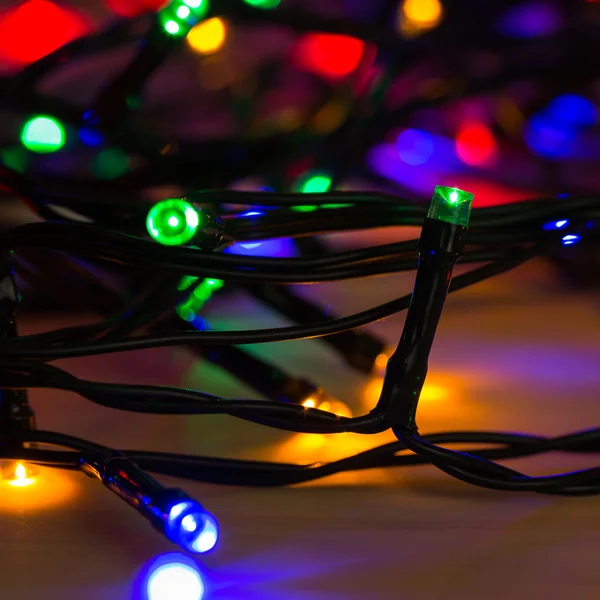 Renkli Noel ışıkları — Stok fotoğraf