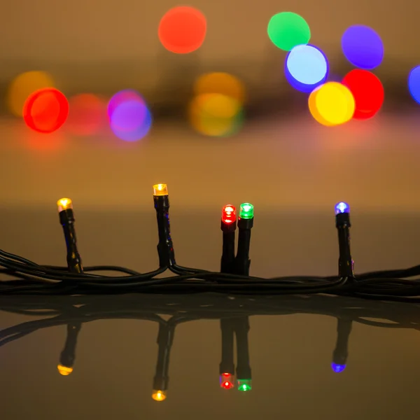 Görüntü renkli Led Noel ışıkları — Stok fotoğraf