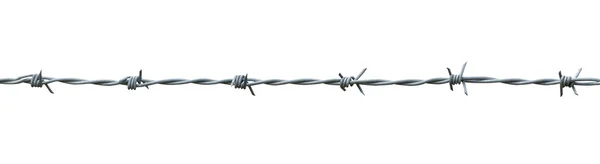 Barbed wire on white — Stock Photo, Image