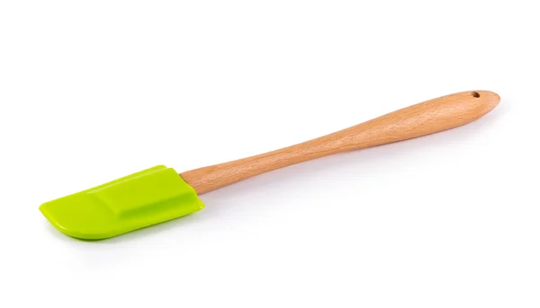 Zielony Łopatka z drewnianą rączką — Zdjęcie stockowe