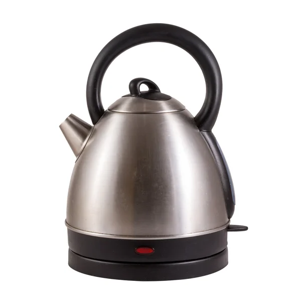 Stainless electric kettle isolated on white — Stock Photo, Image
