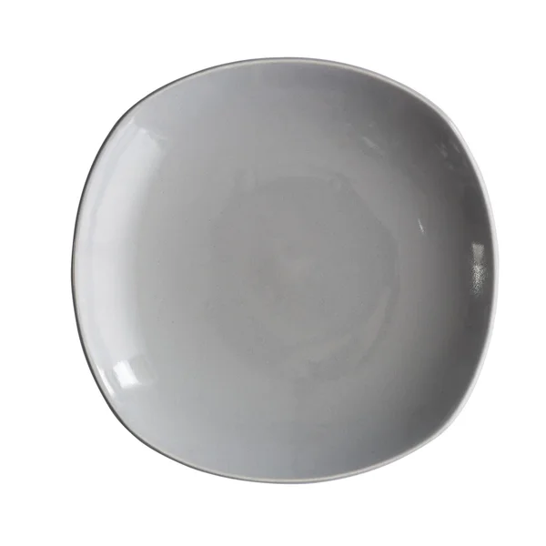 Single gray plate — Stock Photo, Image