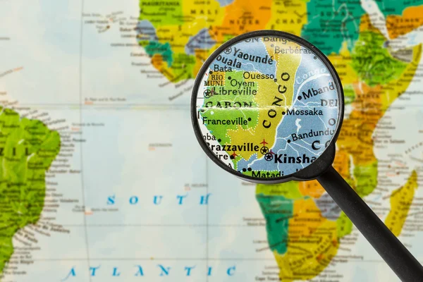 Kongo Cumhuriyeti Haritası — Stok fotoğraf