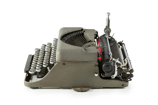 Ročník psací stroj izolované na bílém pozadí — Stock fotografie