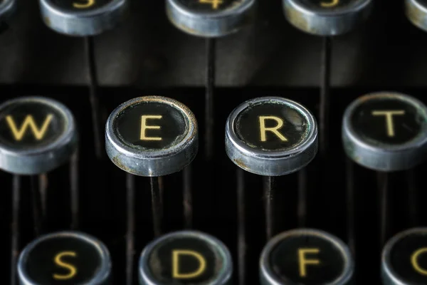 Közelkép a kulcsai írógép vintage — Stock Fotó