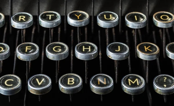 Klucze rocznika maszyny do pisania z bliska — Zdjęcie stockowe