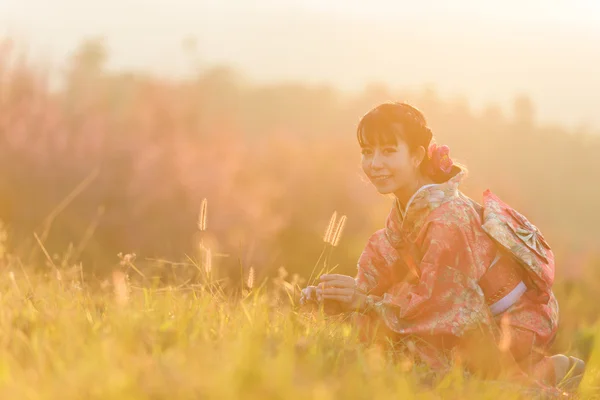 Porträt einer traditionellen japanischen Frau — Stockfoto