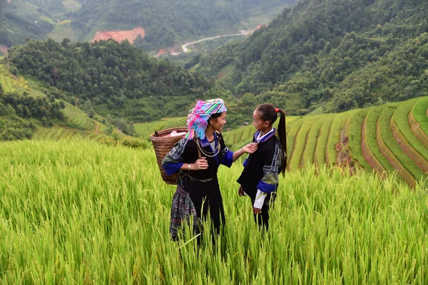 Farmercarry cestino sulla spalla — Foto Stock