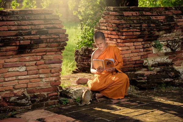 Молодой буддийский послушник — стоковое фото