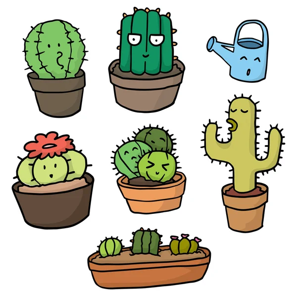 Kaktusz kórokozó-átvivő készlet — Stock Vector