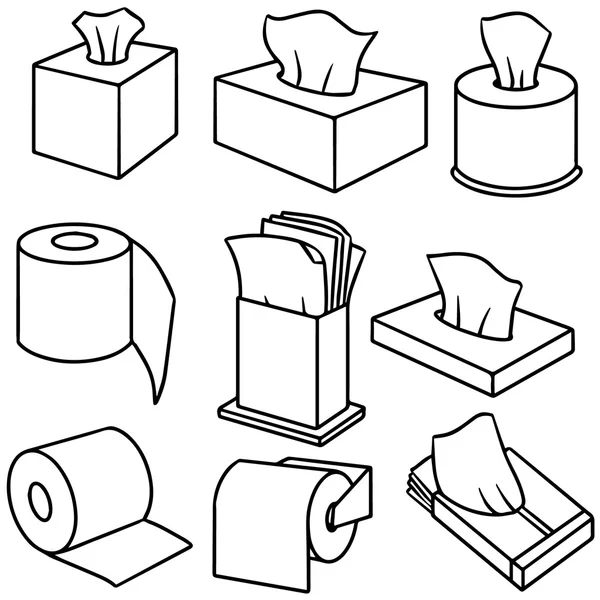 Vector conjunto de papel tisú — Vector de stock