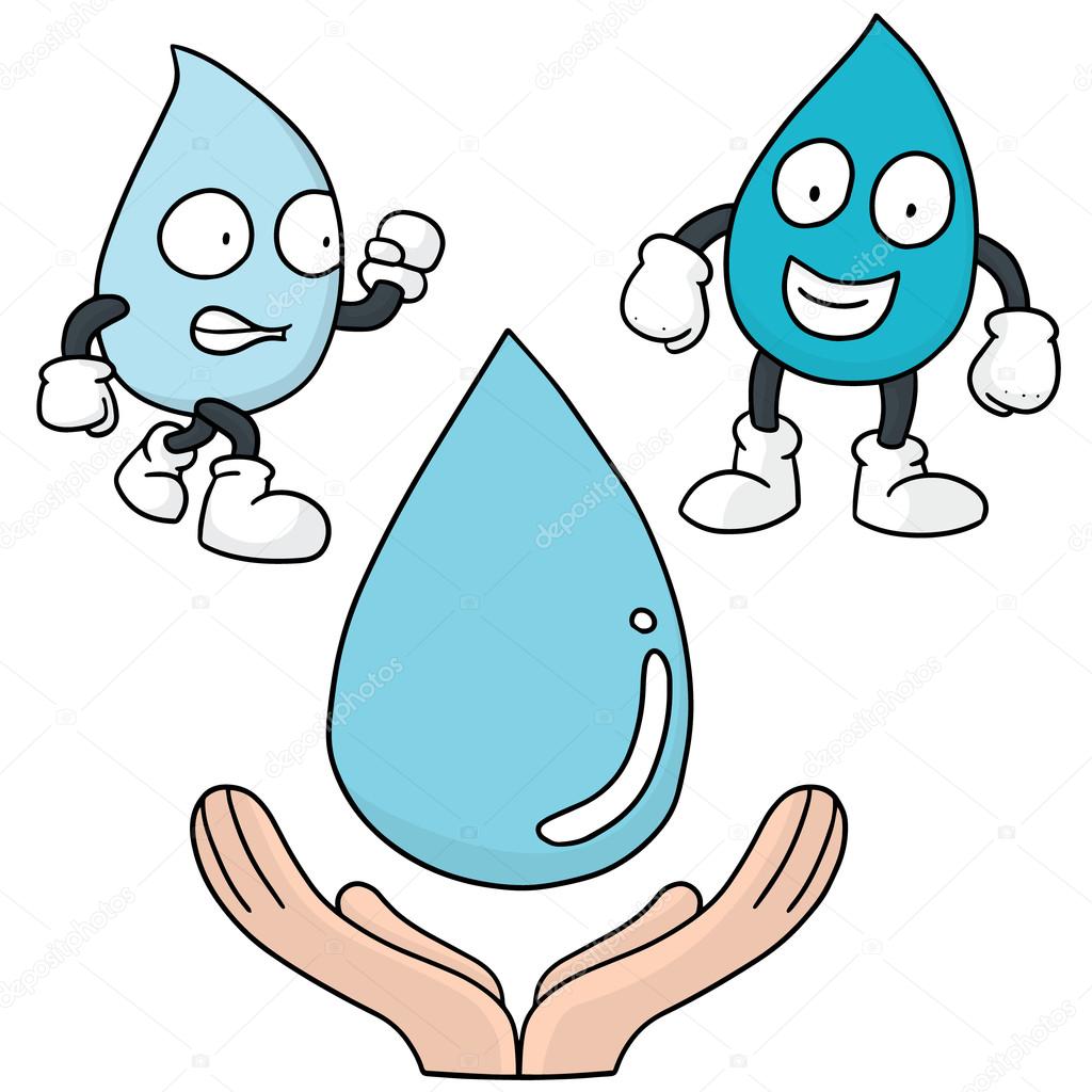 Vector set of save water cartoon Stock Vector Image by  © #104001506