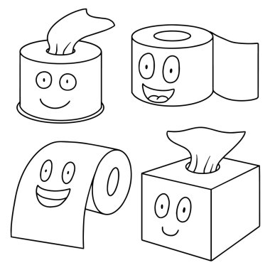 Kağıt mendillerin vektör kümesi