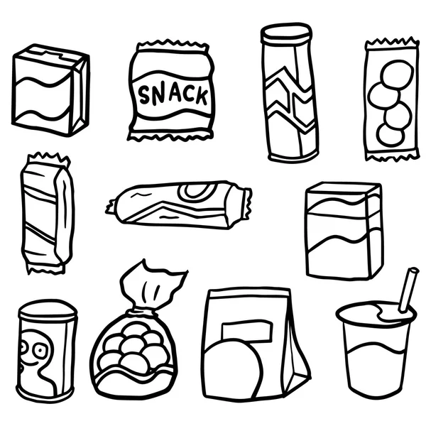 Vector set of snack — Stock Vector