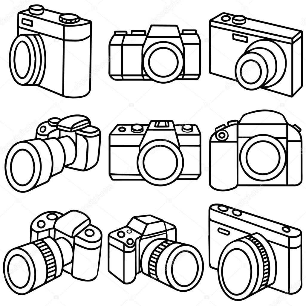 vector set of camera