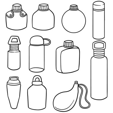 su şişesi vektör kümesi