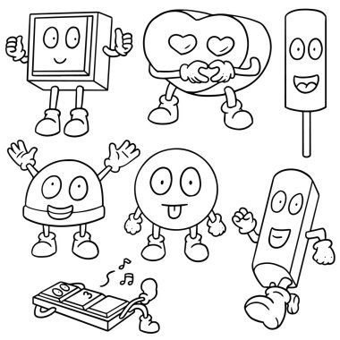 çikolata çizgi film dizi vektör