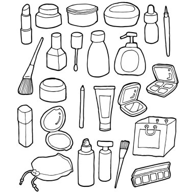 kozmetik vektör kümesi